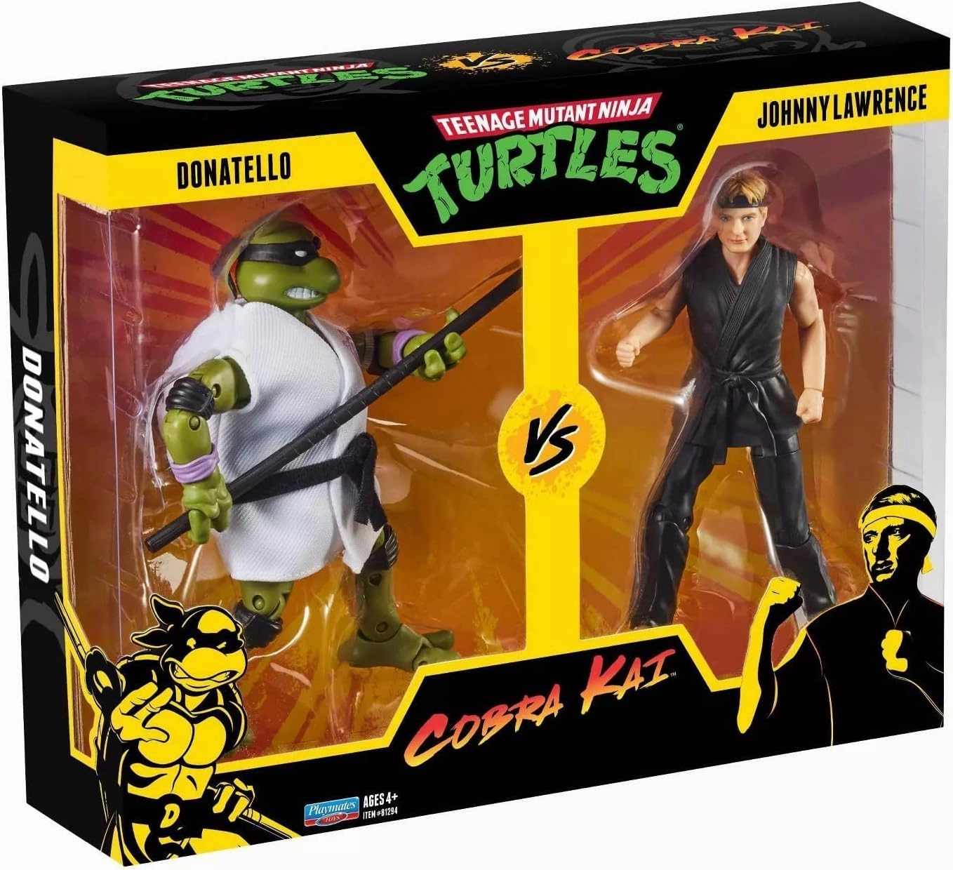 PlayMates TMNT X Cobra Kai Donatello VS Johnny Lawrence AF 2PK