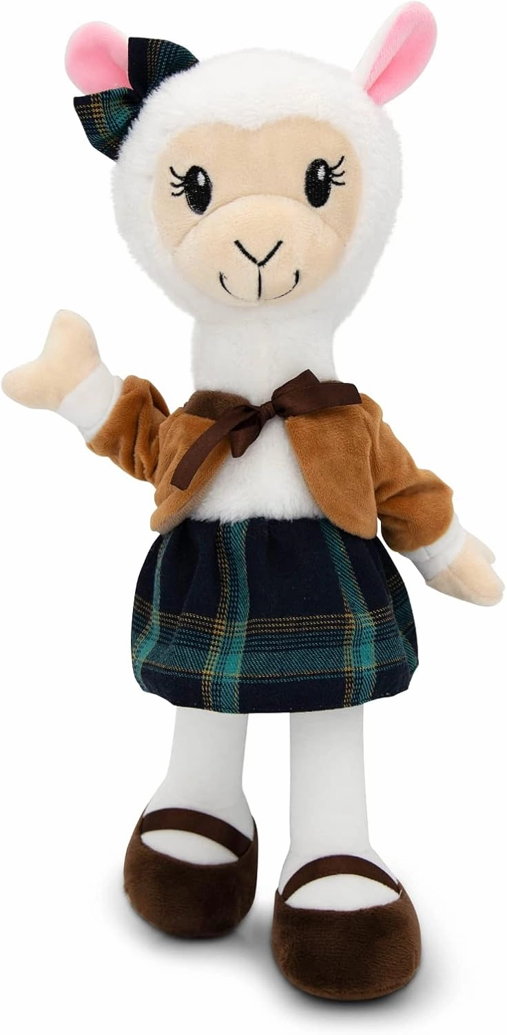 Playtime by Eimmie Soft Baby Doll Aria The Alpaca Puppet - 14" Plush Rag Doll with Embroidered Features for Girls, Boys, Toddlers & Infants - Educational Stuffed Animal for Imaginative Play