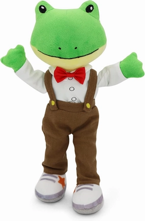 Playtime by Eimmie Soft Baby Doll Freddy The Frog - 14" Plush Rag Doll with Embroidered Features for Girls, Boys, Toddlers & Infants - Educational Stuffed Animal for Imaginative Play