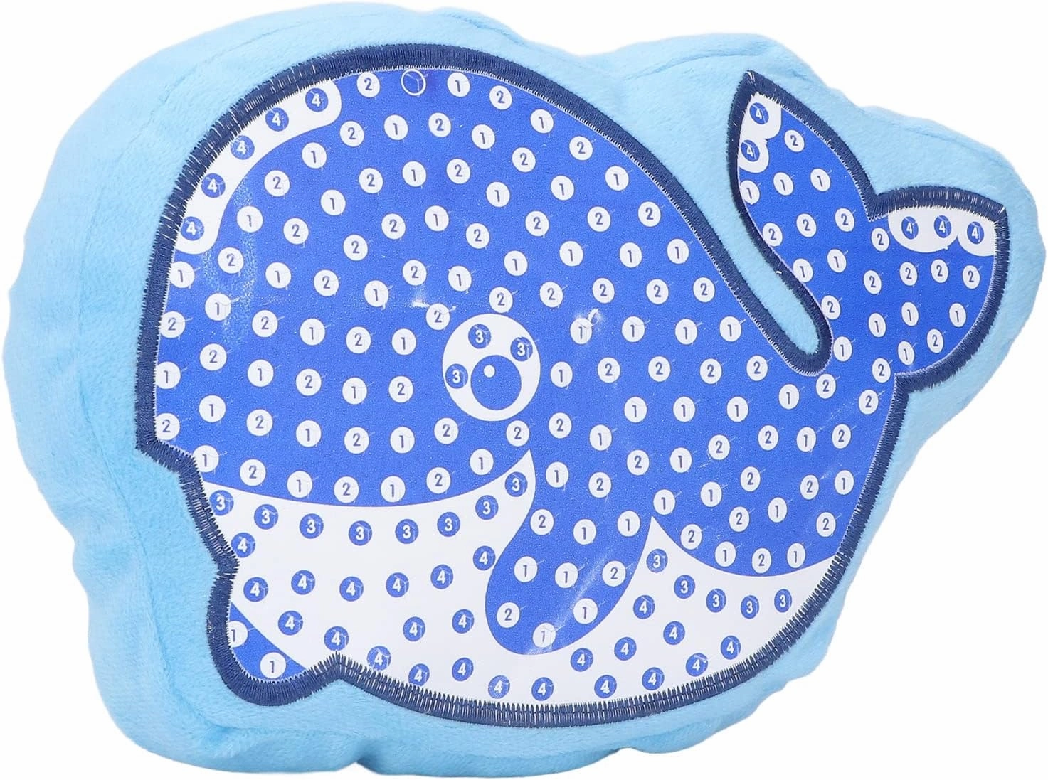 plplaaoo DIY Plush Animal Pillow for Kids – No Sewing Craft Kit with PP Cotton, Includes Fabric & Stuffing – Fun Plush Decompression Toy for Ages 5 , Educational Arts & Crafts Project (Whale 33288)