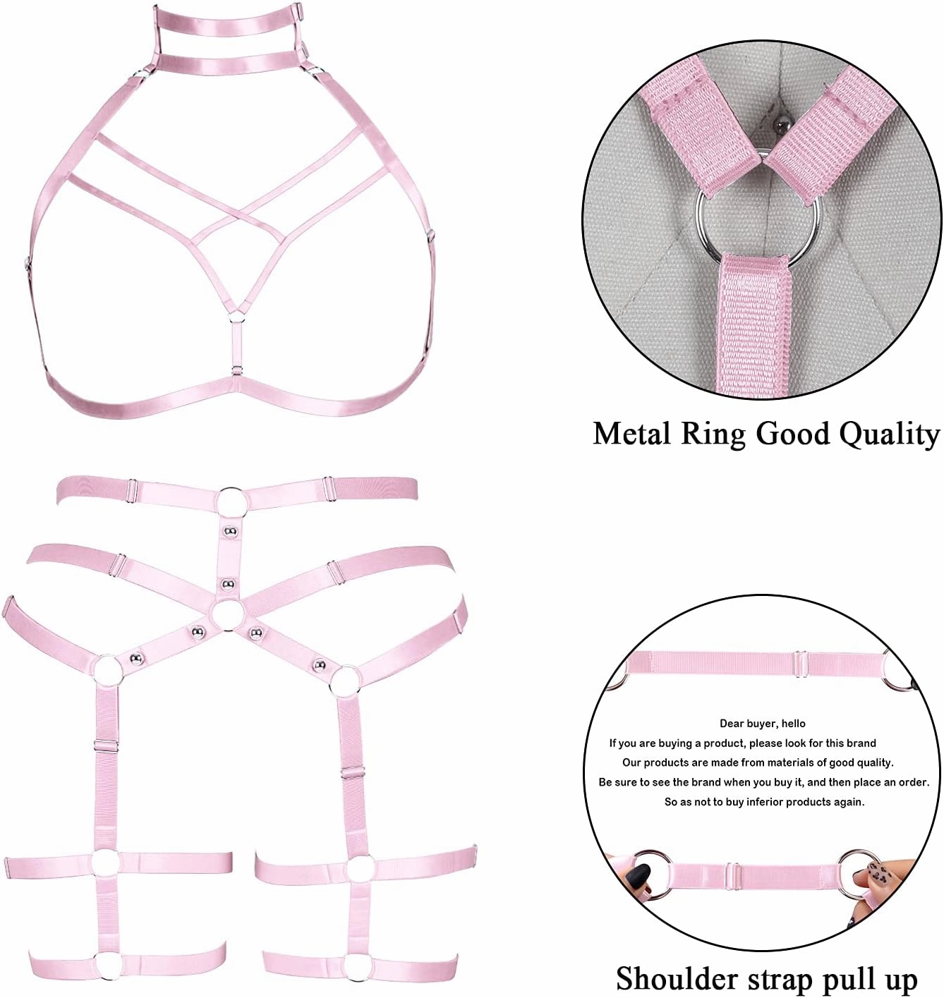 Plus Size Plump Garter Belt Set Full Body Harness for Women Lingerie cage Punk Festival Rave Gothic Bra Large Size Halloween
