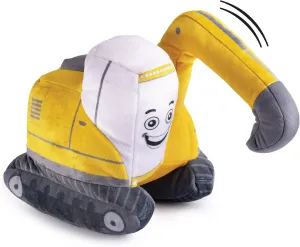 Plush Creations Excavator Toy Figure, Plush Construction Stuffed Truck, Interactive Excavator Truck Toy for Toddlers