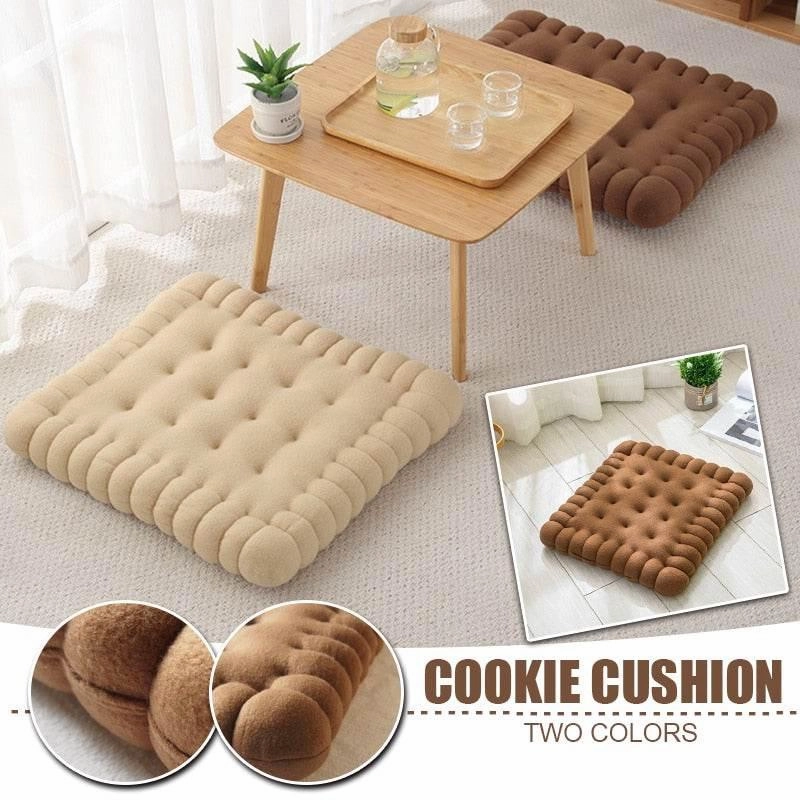 Plush Biscuit Pillow - Creative Decorative Cushion