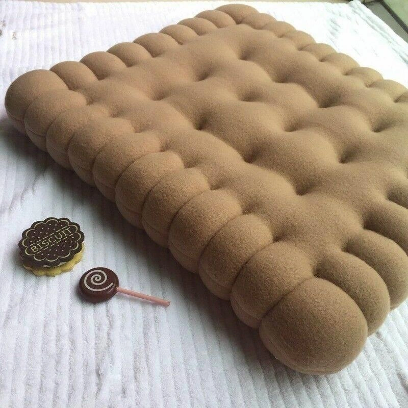 Plush Biscuit Pillow - Creative Decorative Cushion