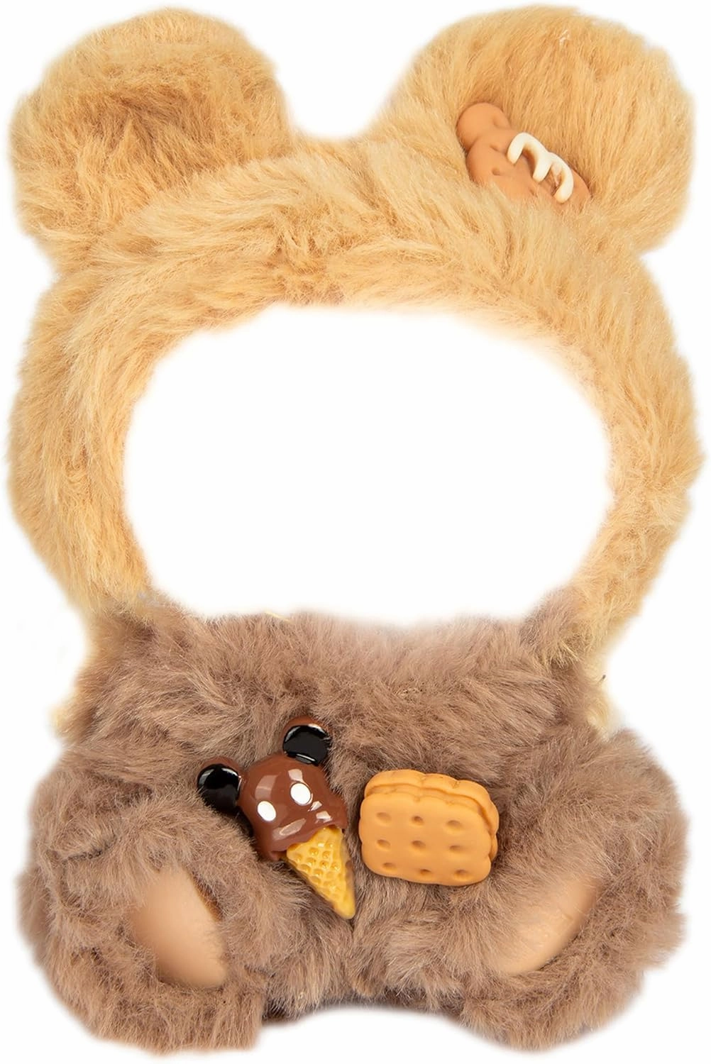 Plush Doll Clothes - Cute Animal 17cm Doll Clothing, Premium Doll Accessories Clothes for Collectors or Display - Kawaii Sandwich Cookie Bear Costume (No Doll)