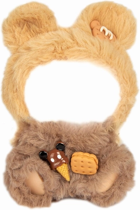 Plush Doll Clothes - Cute Animal 17cm Doll Clothing, Premium Doll Accessories Clothes for Collectors or Display - Kawaii Sandwich Cookie Bear Costume (No Doll)