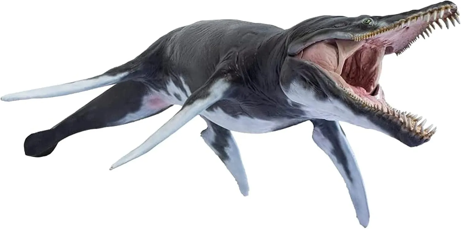 PNSO 1:35 Scale Kronosaurus Jeff Figure Realistic Plesiosaurus Pliosauridae Dinosaur PVC Collector Toys Animal Scientific Art Model Decoration Gift for Adult
