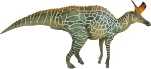 PNSO Lambeosaurus Figure Realistic Hadrosauridae Dinosaur PVC Collector Toys Animal Educational Model Decoration Gift for Adult