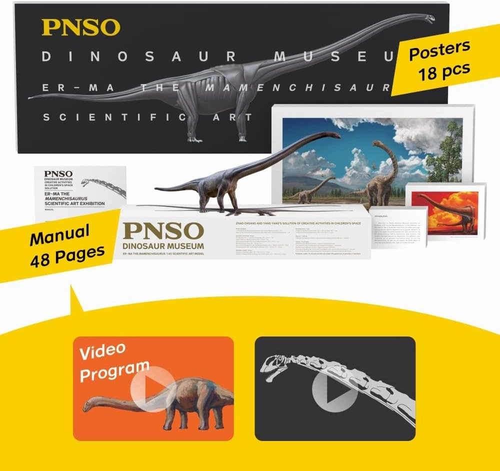 PNSO Dinosaur Museums Series (New ER-MA The Mamenchisaurus 1:45 Scientific Art Model)