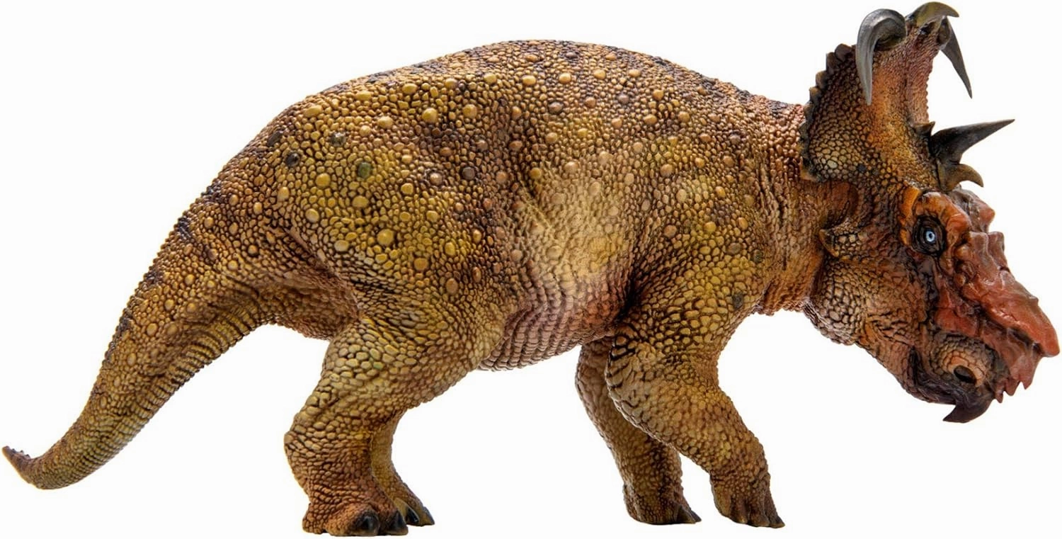 PNSO Pachyrhinosaurus Figure Realistic Ceratopsidae Dinosaur PVC Collector Toys Animal Educational Model Decoration Gift for Adult