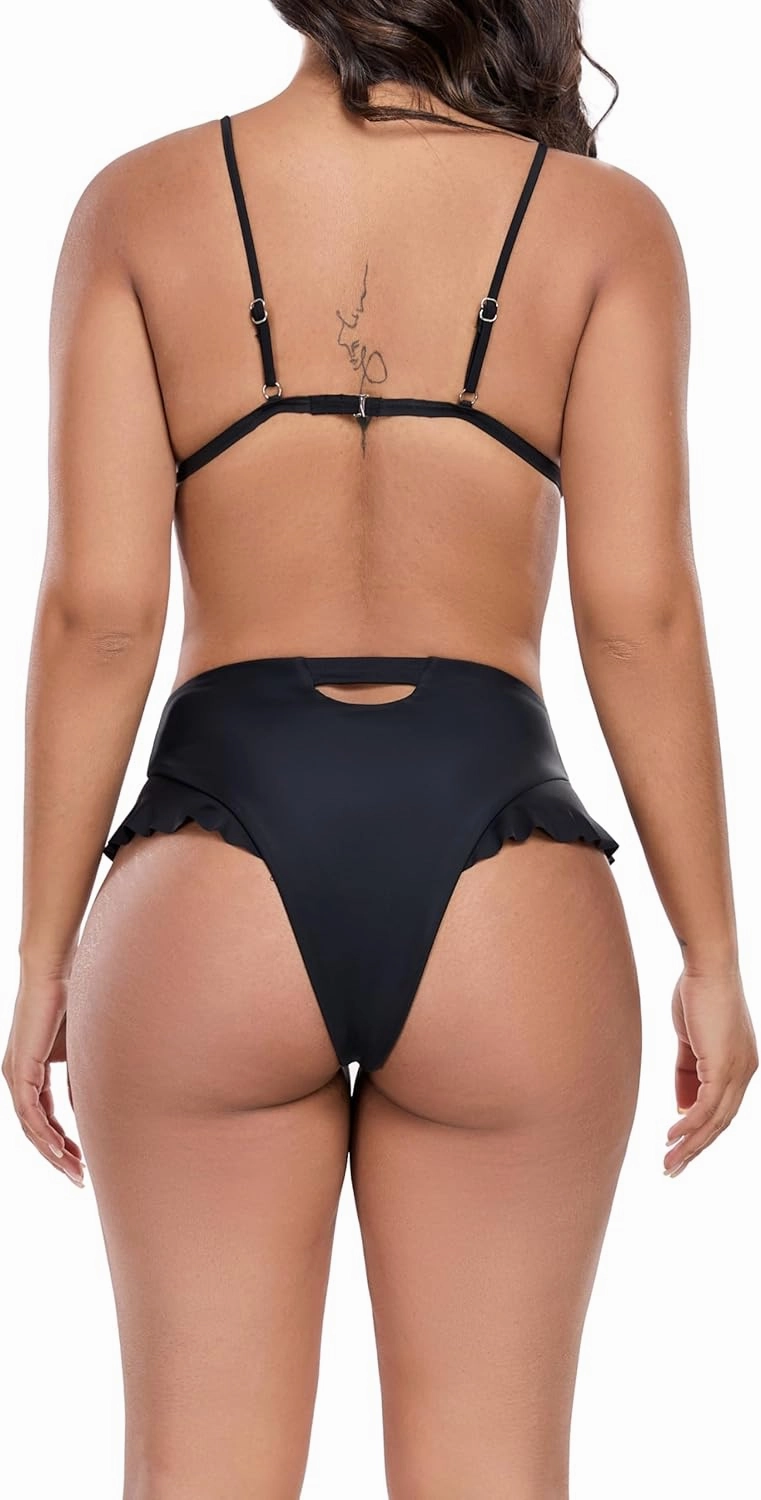 Pole Dancing Curvy Beach hot Spring Tight Hip Lift Belly Folds High Waist Swimsuit Bottom