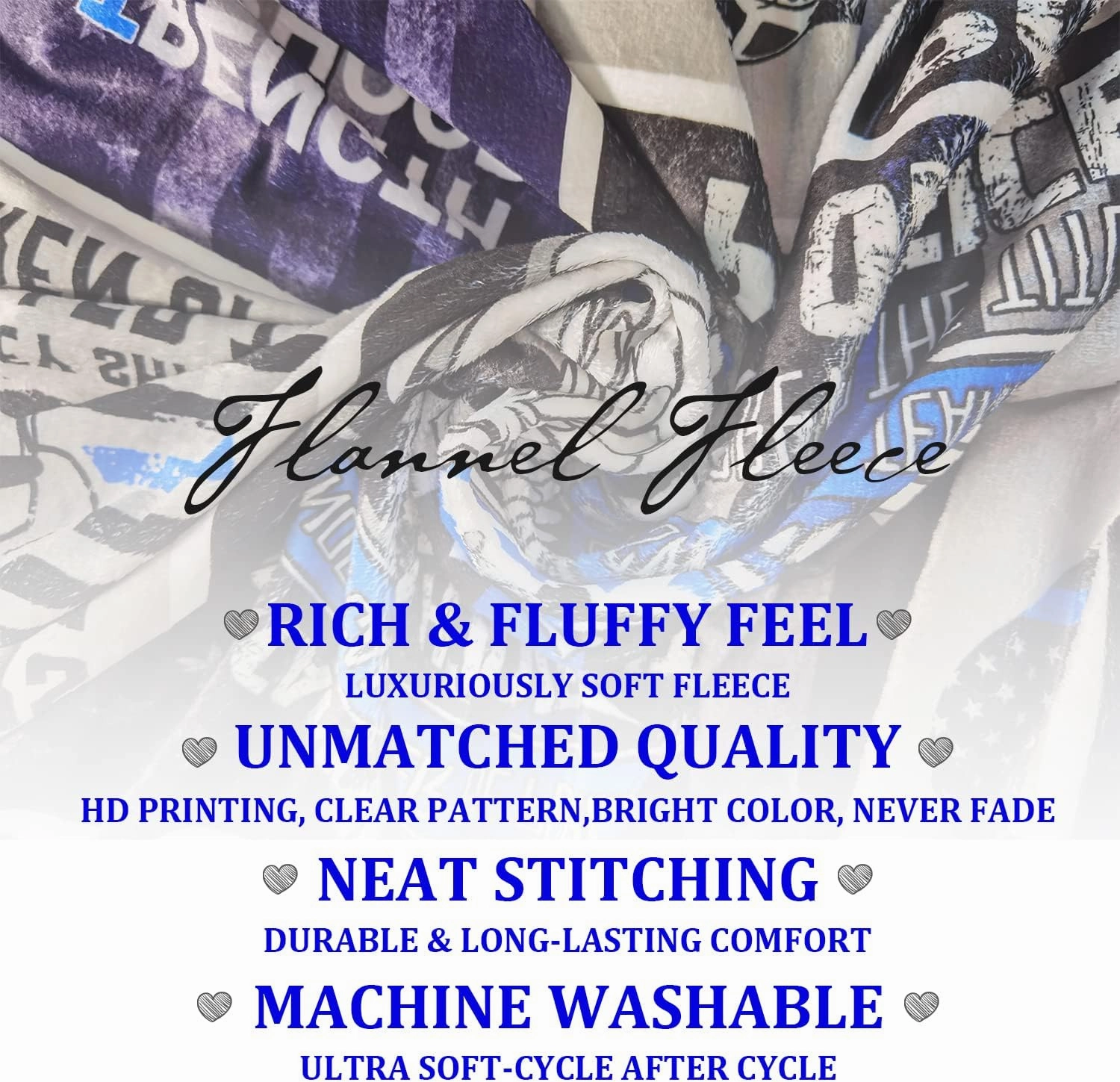 Police Officer Gifts Birthday Gifts for Policeman Gift Ideas for Police Officer Dad Son Husband Boyfriend Ultra-Soft Flannel Plush Throw Blankets 50"x60"