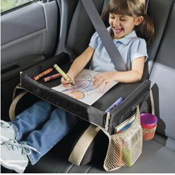 Portable Baby Kids Safety Car Seat Stroller Tray Play Travel Drawing Board Black
