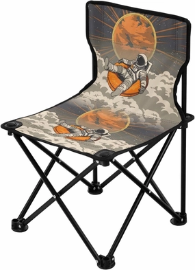 Portable Camping Folding Chairs Foldable Chair Small Astronaut Sunset Lightweight Backpacking Outdoor Outside Fishing