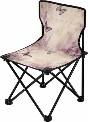 Portable Camping Folding Chairs Foldable Chair Small Butterfly Flower Floral Lightweight Backpacking Outdoor Outside Fishing