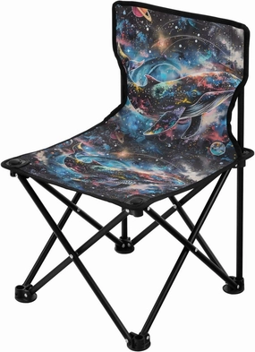 Portable Camping Folding Chairs Foldable Chair Small Cosmic Whale Lightweight Backpacking Outdoor Outside Fishing