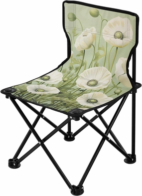 Portable Camping Folding Chairs Foldable Chair Small Flowers Buttercup Green Lightweight Backpacking Outdoor Outside Fishing