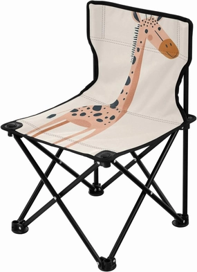 Portable Camping Folding Chairs Foldable Chair Small Giraffe Cartoon 1 Lightweight Backpacking Outdoor Outside Fishing