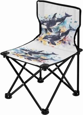 Portable Camping Folding Chairs Foldable Chair Small Killer Whale Lightweight Backpacking Outdoor Outside Fishing