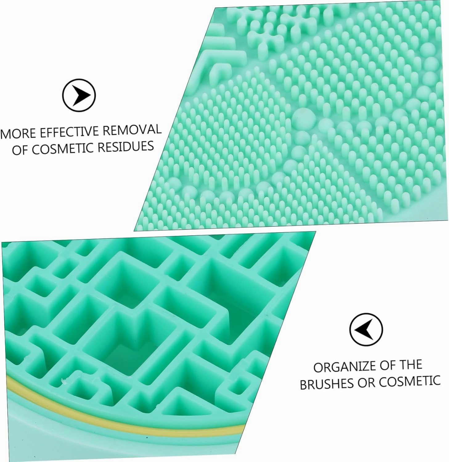 Portable Cat Shaped Makeup Brush Cleaner Cushion Drying Mat Dual-sided Storage Holder for Organizing Brushes Cleaning Drying