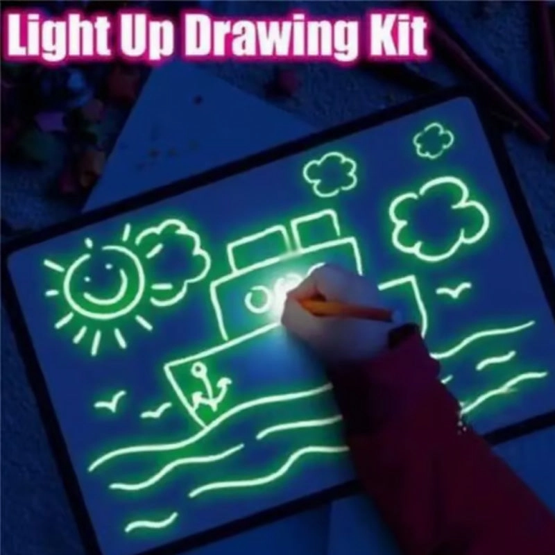 Portable Magic Fluorescence Light Drawing Pad