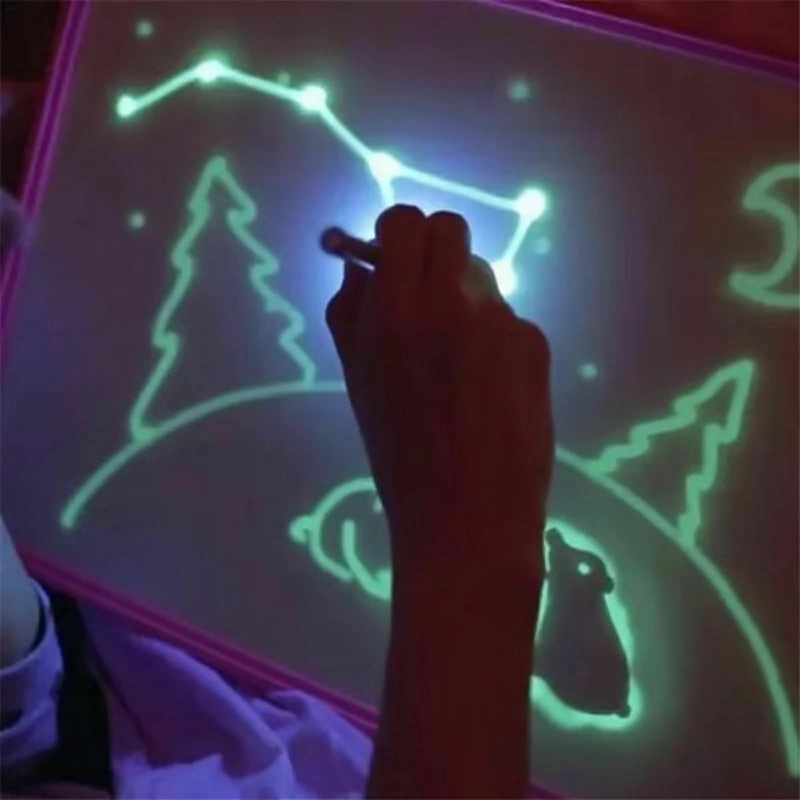 Portable Magic Fluorescence Light Drawing Pad