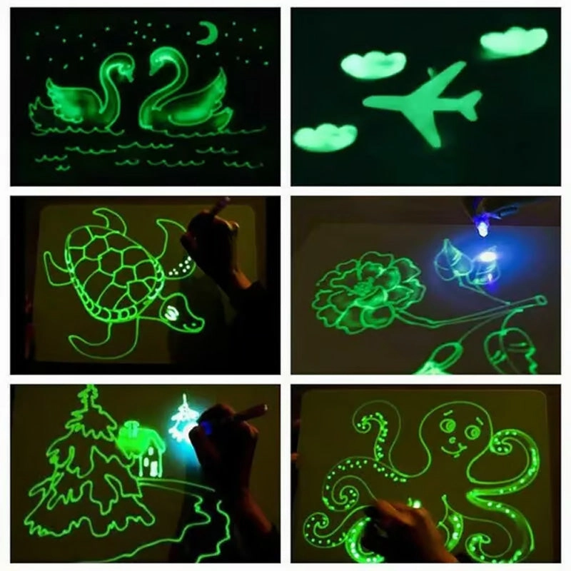 Portable Magic Fluorescence Light Drawing Pad