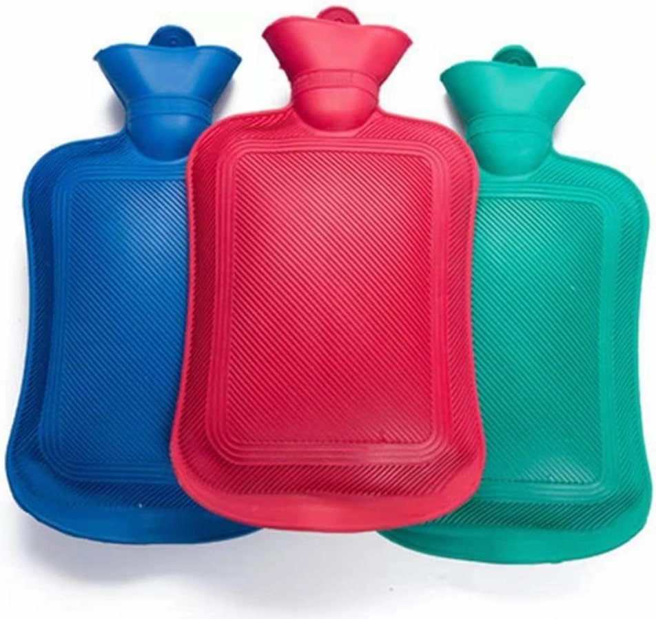 Portable Rubber Hot Water Bottle, 500ML/1000ML/1750ML/2000ML Large Winter Warm Hot Water Bag for Pain Relief, Menstrual Cramps, Neck and Shoulders, Feet Warmer for Women and Girls(1PCS, Random Color)