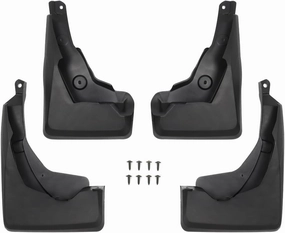 Powerty Custom Fit for Mud Flaps Toyota RAV4 2025 2024 2023 2022 2021 2020 2019 Splash Guards Molded Front and Rear Fender Cover Black ABS 4Pcs Set Hybrid Accessories (Not Fit for 2021 RAV4 Prime)