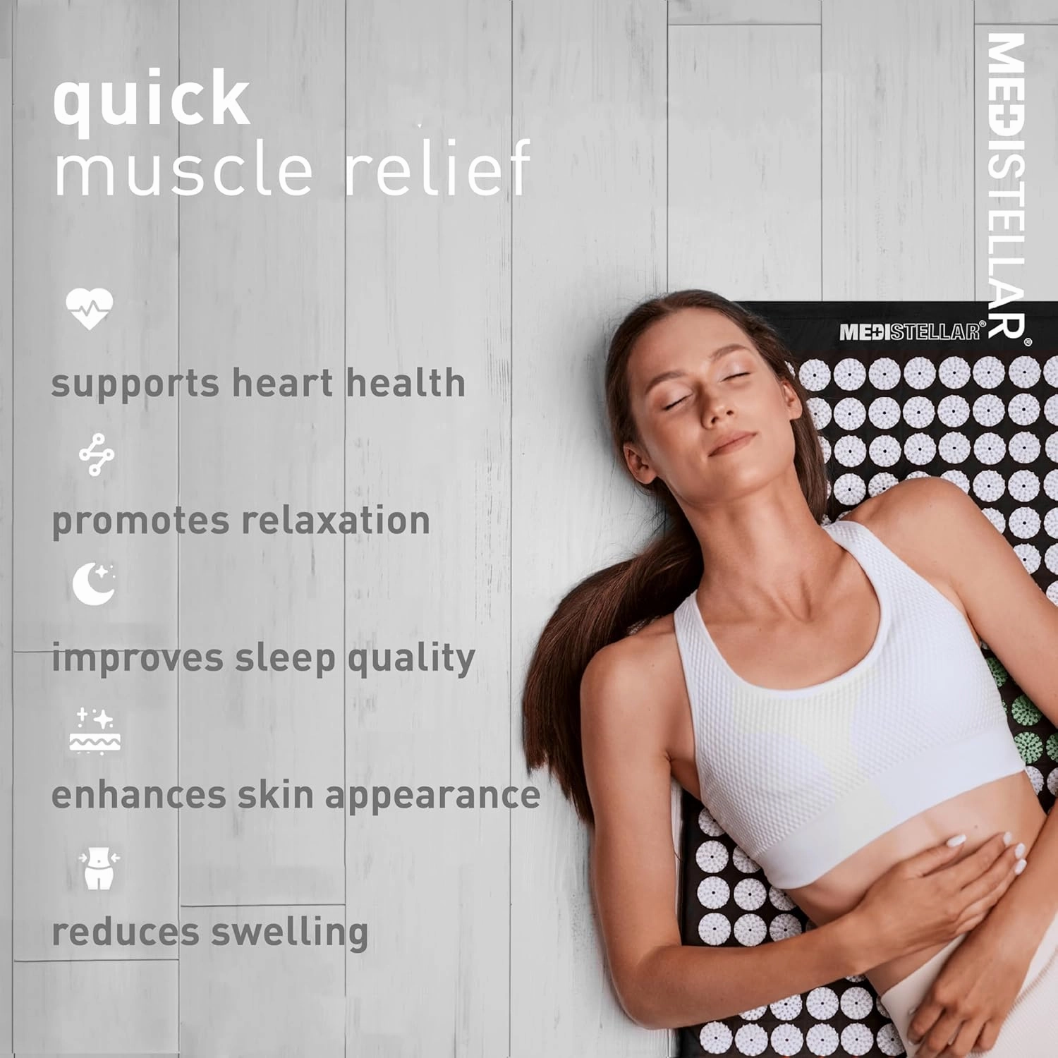 Premium Acupressure Massage Mat - Spiked Therapy Pad for Back Pain Relief - Stress Reduction & Muscle Recovery - Neck & Shoulder Relaxation - Better Sleep & Improved Circulation