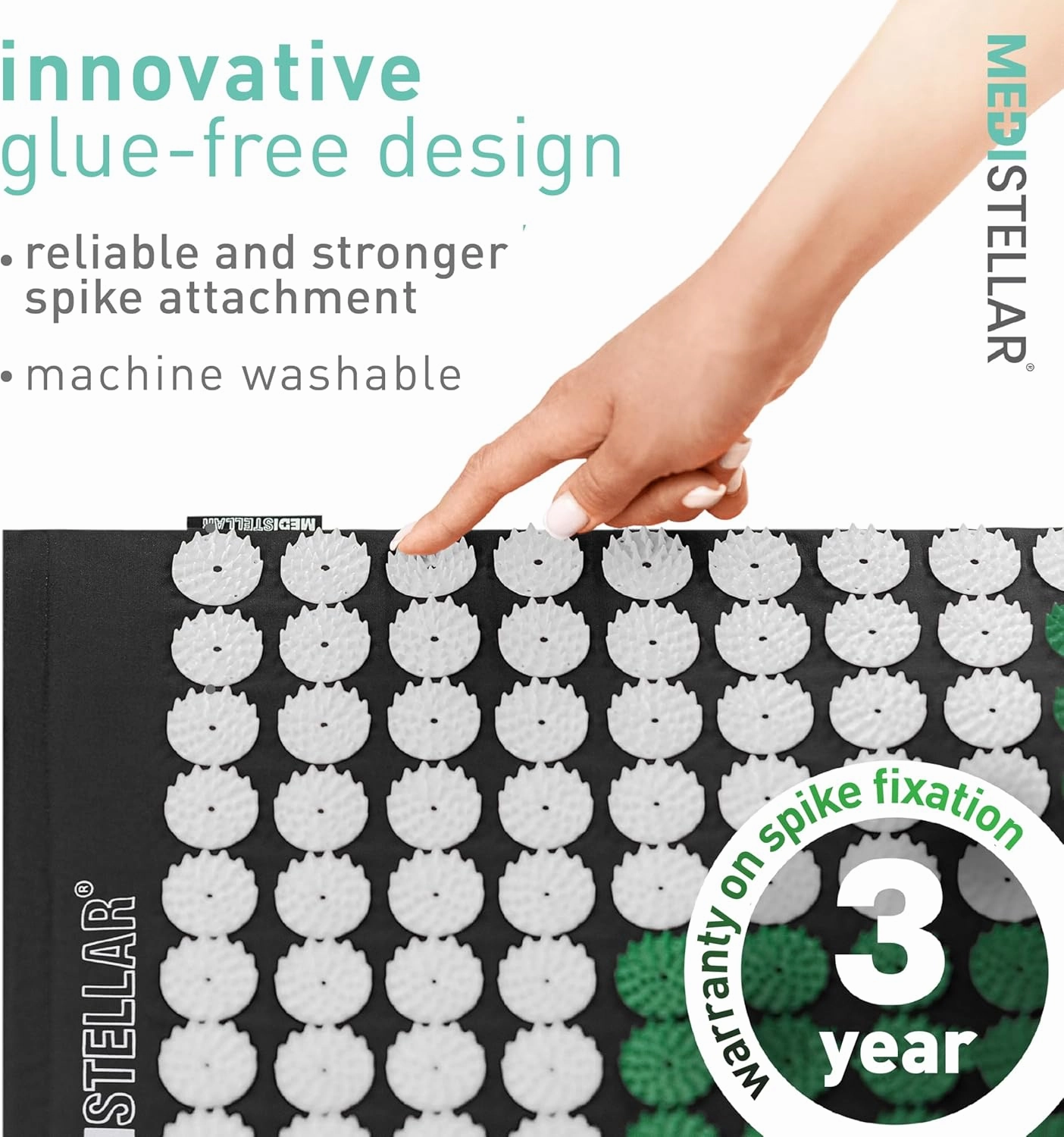 Premium Acupressure Massage Mat - Spiked Therapy Pad for Back Pain Relief - Stress Reduction & Muscle Recovery - Neck & Shoulder Relaxation - Better Sleep & Improved Circulation