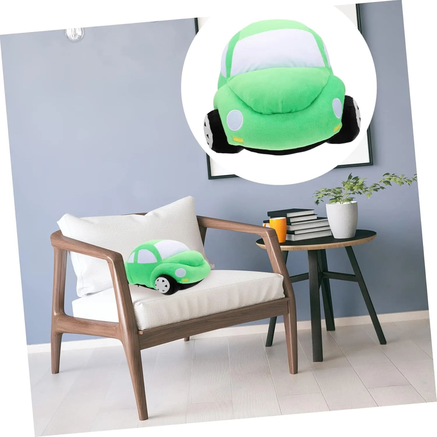 PRETYZOOM Cartoon Car Shape Plush Stylish Throw Pillow for Adorable Soft Plush Design Material for Naps and Decor Cute