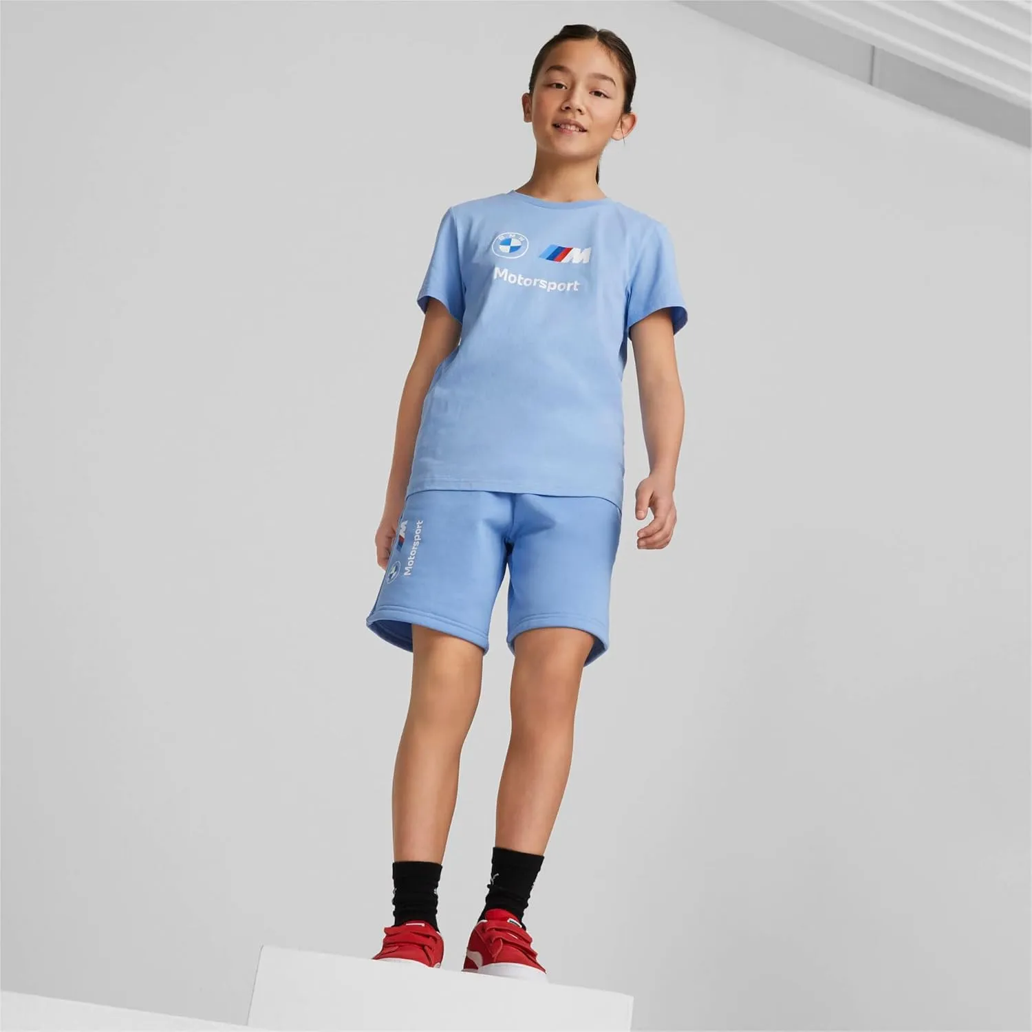 PUMA Kids' Bmw M Motorsports Kids Essentials Logo Tee