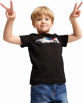 PUMA Kid's Toddler Boys' BMW M Motorsport Graphic T-Shirt, Black SS25, 3T