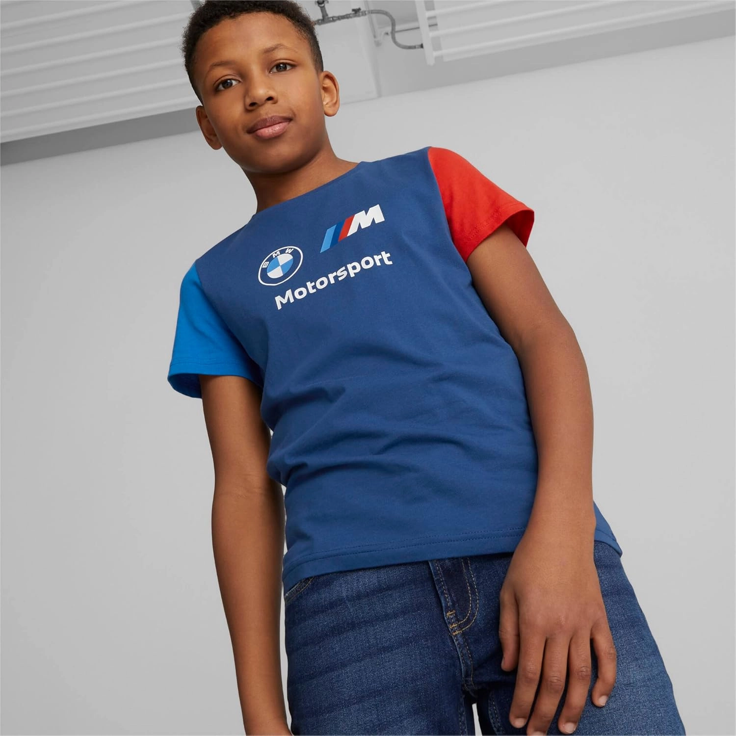 PUMA Kids' Bmw M Motorsports Kids Essentials Logo Tee