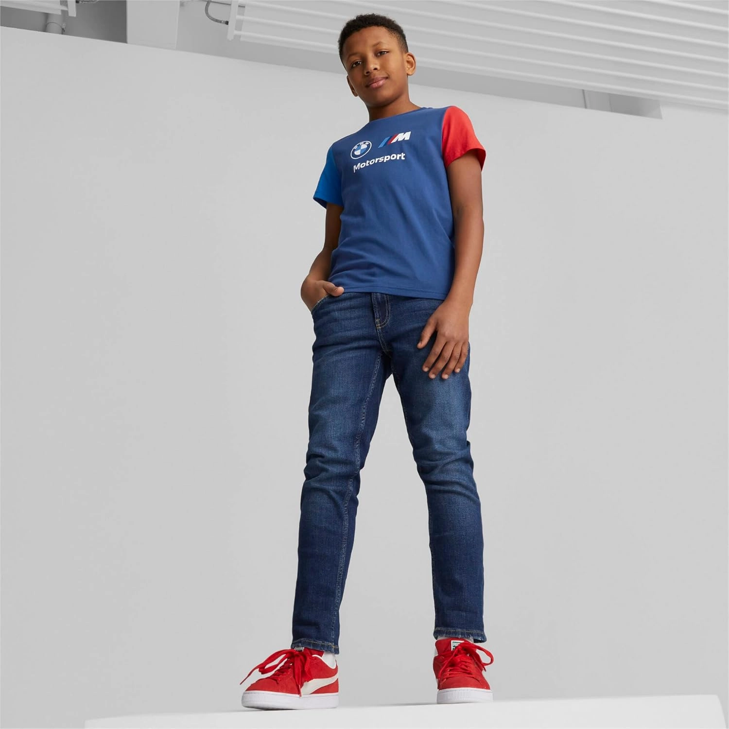 PUMA Kids' Bmw M Motorsports Kids Essentials Logo Tee