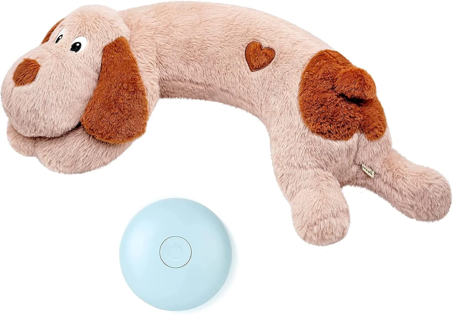 Puppy Heartbeat Toy, Dog Heartbeat Toy for Separation Anxiety Relief, Puppy Toy with Heartbeat Stuffed Animal Anxiety Calming Behavioral Aid Plush Toy for Dogs Cats Pets (Brown  )