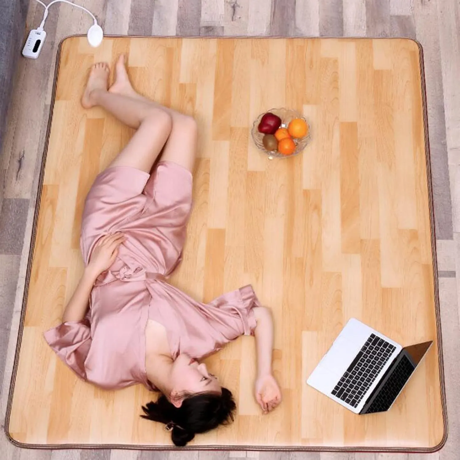 QQXX Electric Heated Floor Mats, Adjustable Temperature Toes Warming Heater, Winter Under Desk Foot Warmer Home Foot Warmer Carpet Heating Pads (50x60cm(20x24inch), A)