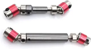 RC Drive Shaft Compatible with Feiyue FY03 FY-03 FY01-07 Q39 1/12 RC Car Upgrade Parts Accessories 2Pcs Metal Front & Rear CVD Drive Shaft