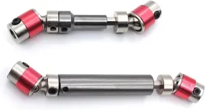 RC Drive Shaft Compatible with Feiyue FY03 FY-03 FY01-07 Q39 2Pcs Metal Front & Rear CVD Drive Shaft 1/12 RC Car Upgrade Parts Accessories
