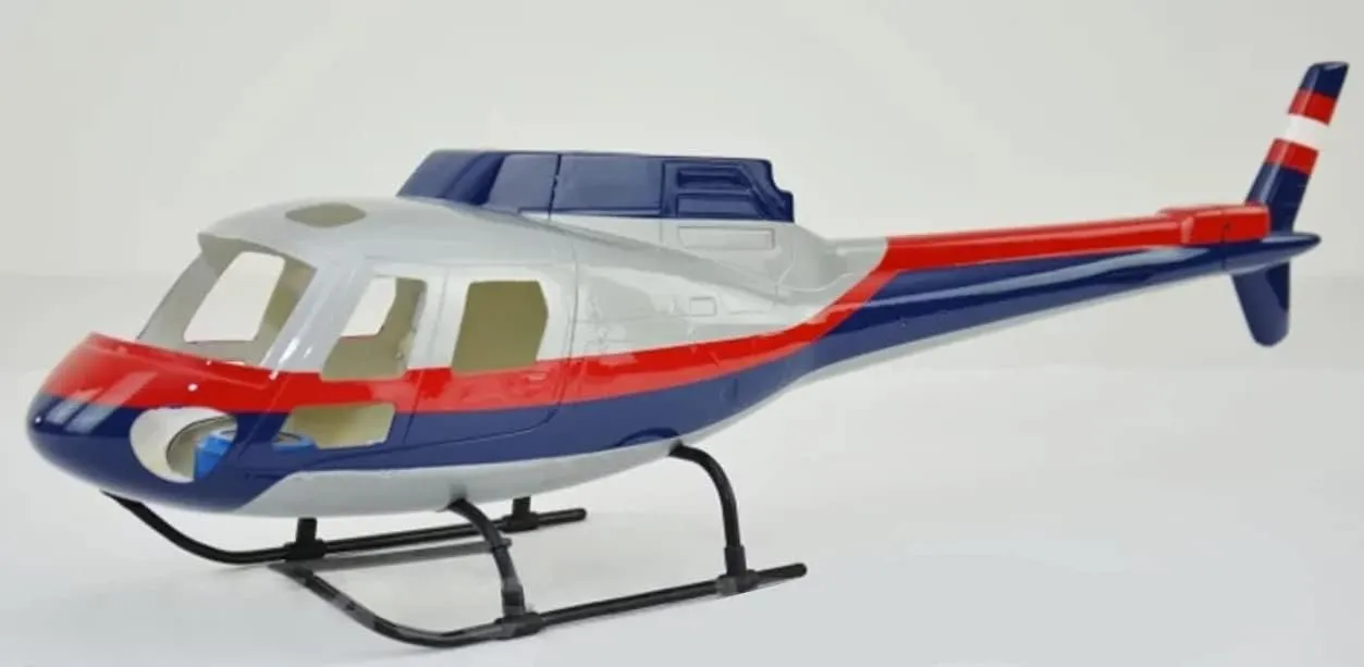 RC Helicopter AS350 Ecureuil Helicopter Pre-Painted Fuselage for 450 Size Helicopters.Suitable for Almost All 450 Size(325mm Rotor Blade) Helicopters