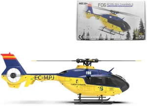 RC Helicopter for Adults, EC-135 2.4G 6CH Direct Drive Brushless Helicopter Model, 1/36 Outdoor Realistic RC Flying Plane (RTF Version)