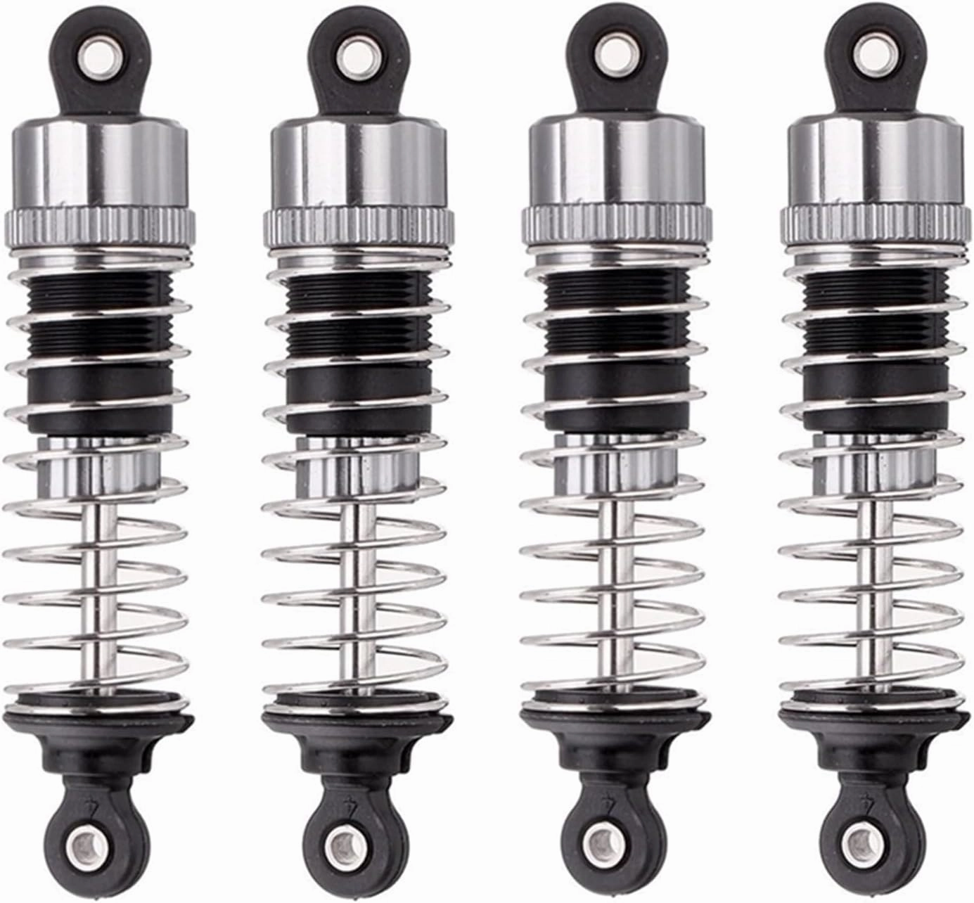RC Accessory Compatible with HBX 16889 16889A 16890 16890A SG1601 SG1602 1/16 for Mini RC Car Upgrade Parts 4Pcs Oil Metal Shock Absorber Damper