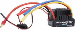 RC Car ESC 60A Brushless Electronic Speed Controller High Performance Durable Remote Control Car ESC Replacement for wltoys Hsp Redcat hpi axial Tamiya Plastic 53x40x39mm