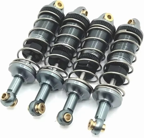 Rc Damper Shock Absorber For Mjx 14301 14302 14303 4pcs Hydraulic Shock Absorber Rc Car Tracked Vehicle Parts And Accessories Upgrade Replacement(Gray)