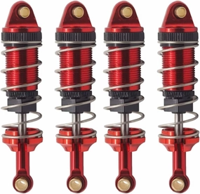 Rc Damper Shock Absorber For MJX For Hyper Go 14301 14302 1/14 Metal Front And Rear Hydraulic Shock Absorbers Hole To Hole 60MM Rc Car Upgrade Parts Replacement Use(Red)