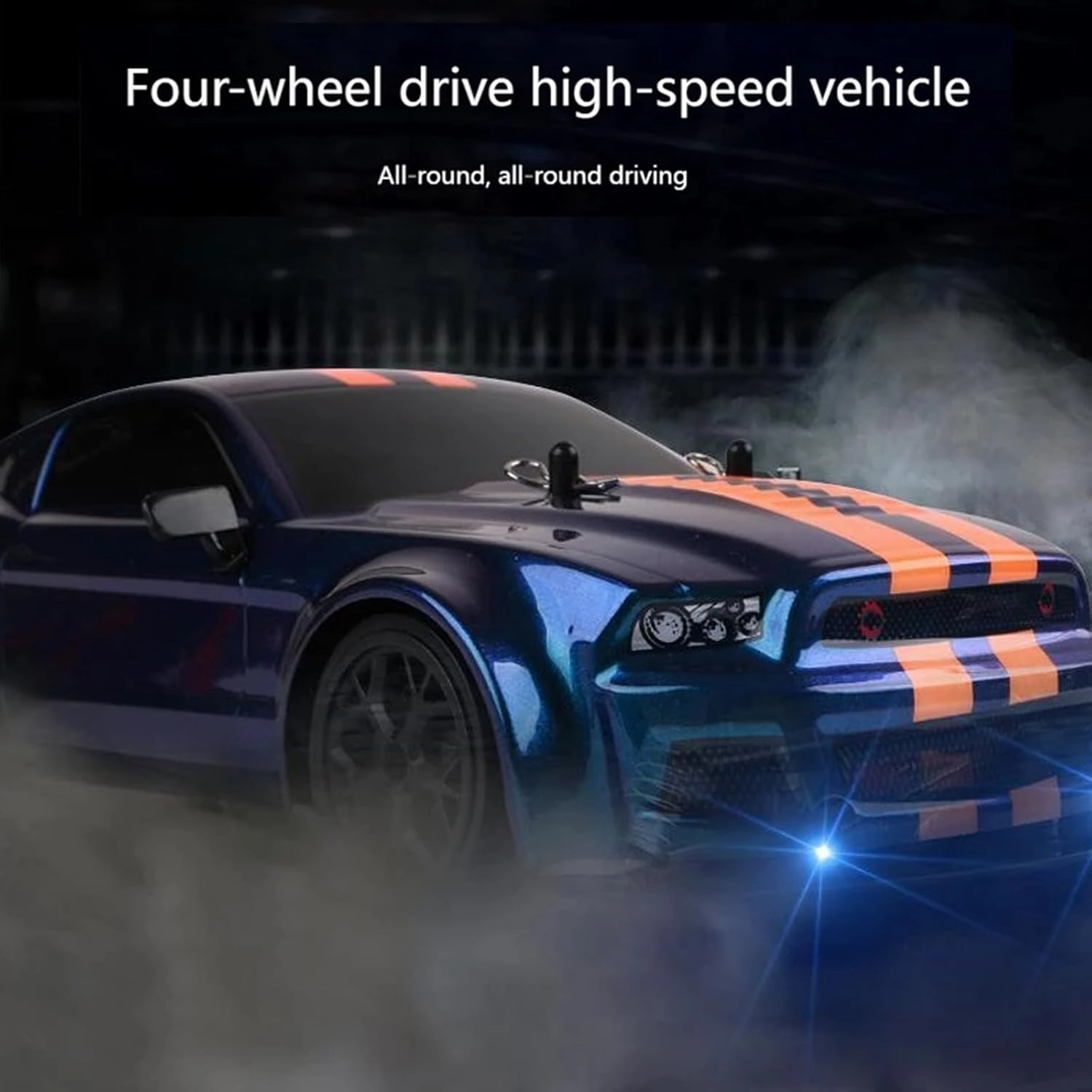 RC Drift Car, 4 WD High Speed 30 KM/H Remote Control Car,1:14 Scale Drifting Tires Racing Sport Toy, 2.4GHz RC Racing Car with Cool Lighting for Adults Boys Girls Kids