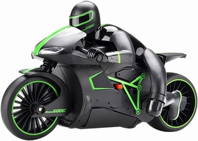 RC Large Remote Control Motorcycle 2.4G Off-Road Simulation Motorcycle Stunt Drift Car The Car Lights Can Be Bright with 2 Car Rechargeable Batteries Boy Toy Car Children Gift