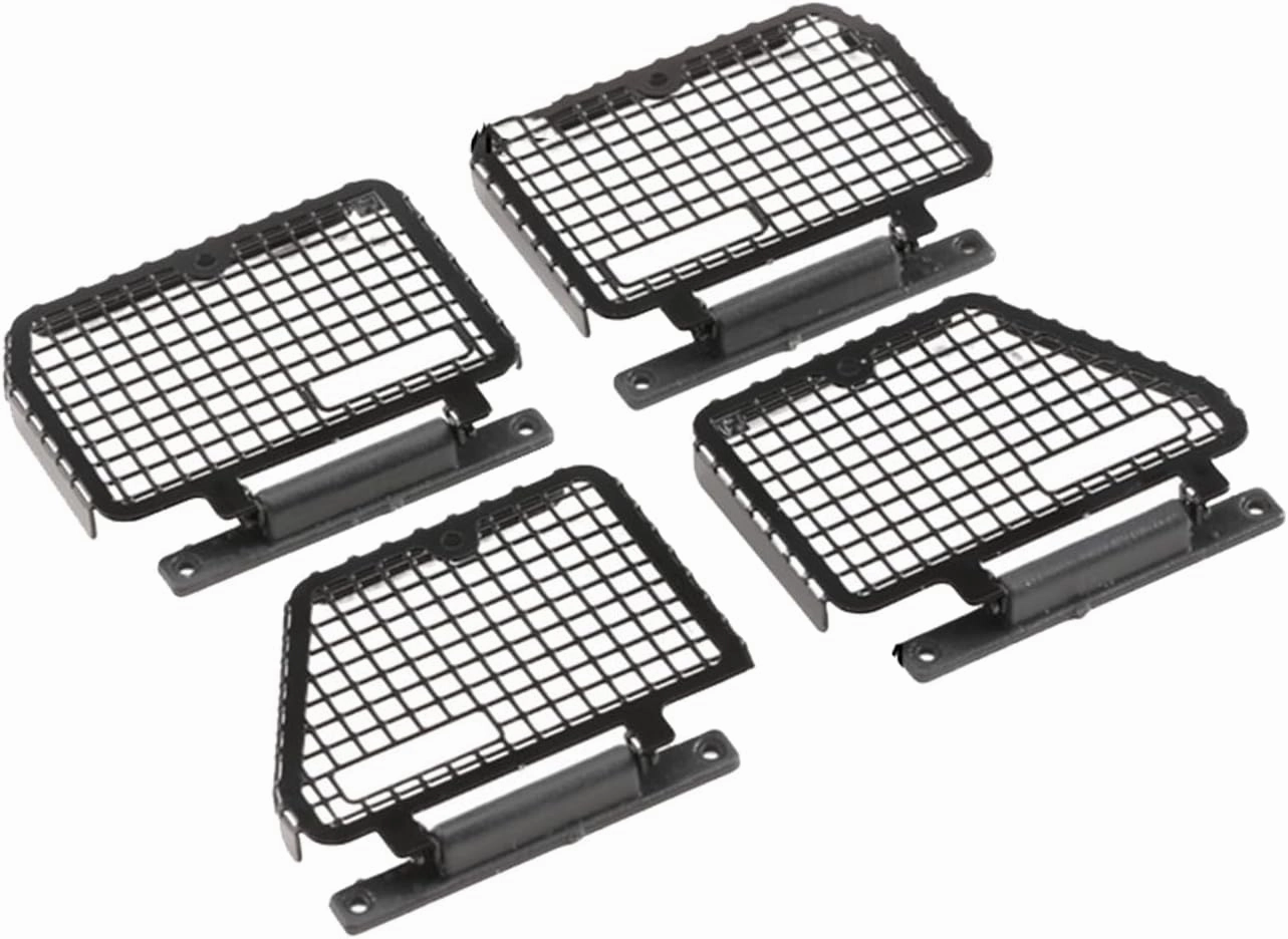 RC Metal Window Mesh Protective Net for 1/18 TRX4M Land Rover Defender RC Crawler Car Removable Window Guard Net(4pcs)