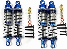 RC Shock Absorber Compatible With Losi For Mini-T 2.0 For Mini-B 1/16 1/18 RC Car Upgrades Parts Metal Front And Rear Shock Absorber Damper(Blue)
